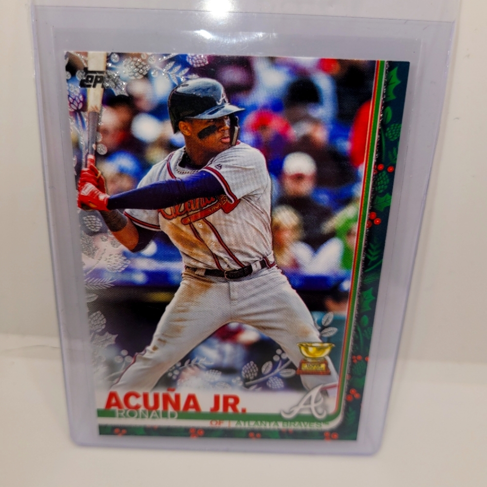 Ronald Acuna Jr #hw85 Topps holiday metallic flake parallel 2019-20 id500